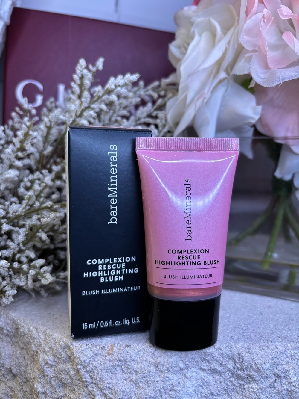 NIB - bareMinerals - Complexion Rescue Highlighting Blush - Peach Glow